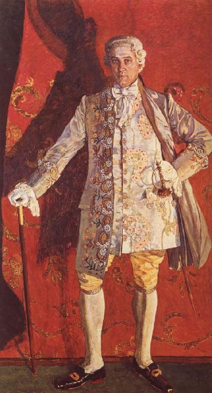 Alexander Yakovlevich GOLOVIN Portrait of Dmitry Smirnov as Grieux in Jules Massent-s Manon oil painting image